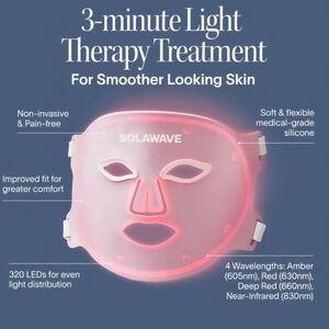 💥SOLAWAVE Wrinkle Retreat Pro LED Face Mask💥New/Sealed💥